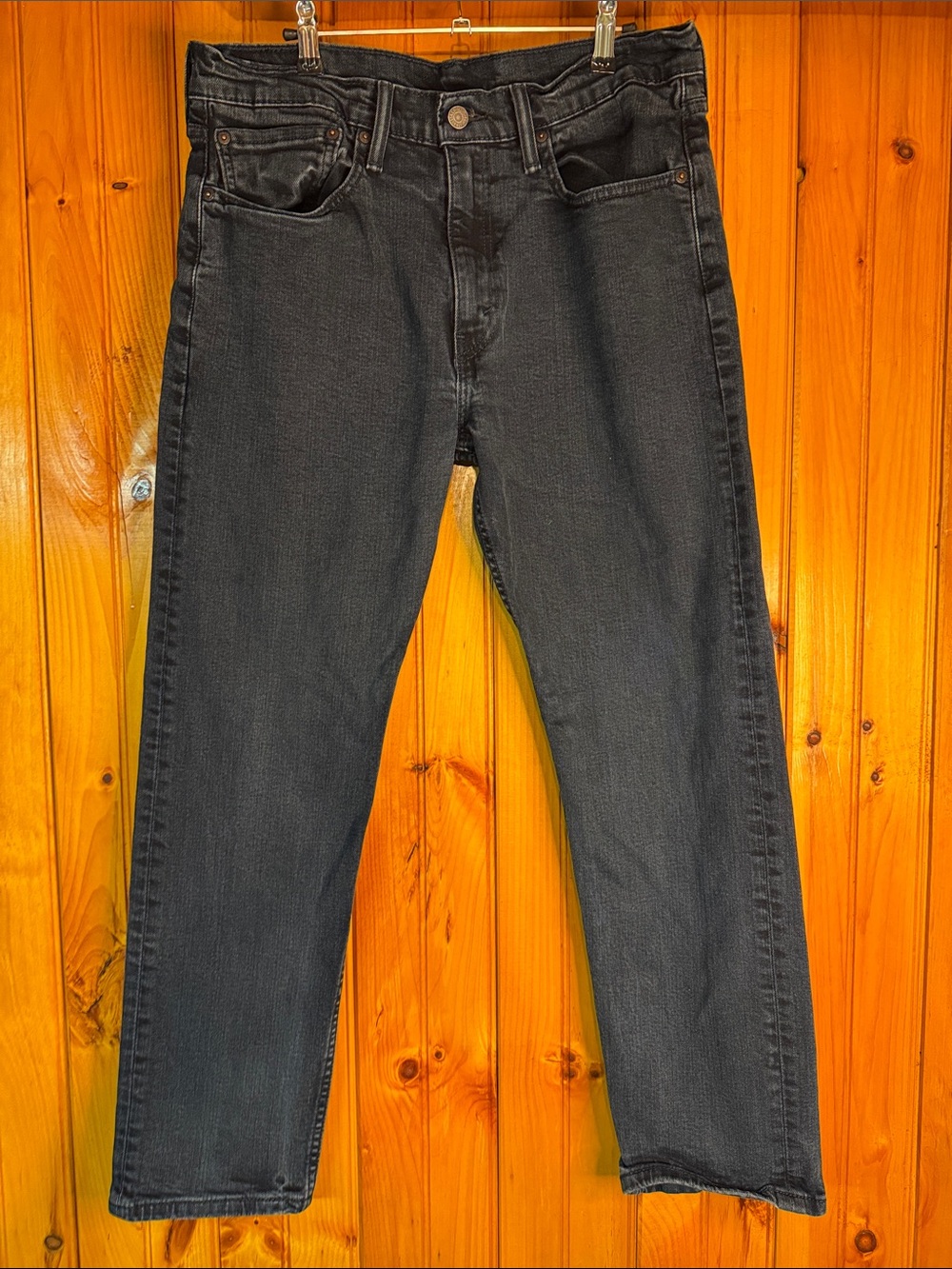 Levi's 502 Red Tag Straight Men’s Jeans in Washed Black